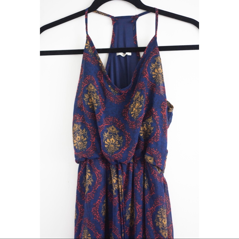 Ezra Maxi Printed Halter Evening Gown